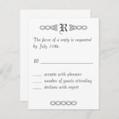 White Infinity Wedding RSVP (Voorkant / Achterkant)