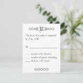 White Infinity Wedding RSVP Kaartje (Staand voorkant)
