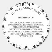 White Ingredients Product Label Candle | Zeep (Voorkant)