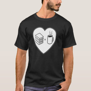White ink versie van boek en koffie t-shirt