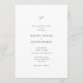 White & Ivory | Petit Floral Wedding Invitation (Devant)