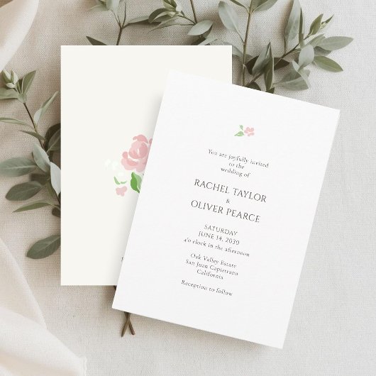 White & Ivory | Petit Floral Wedding Invitation