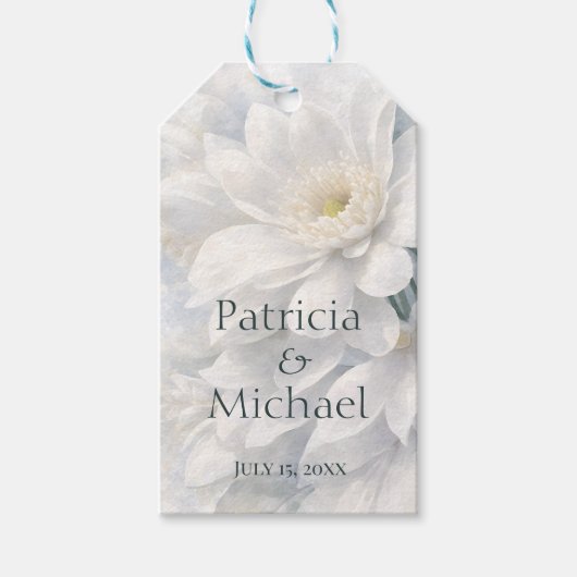 White Ivory Quiet Luxury Romantic Elegant Wedding  Cadeaulabel (Voorkant)