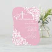 White Jasmine Invitation Kaart (Staand voorkant)