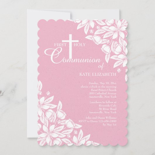 White Jasmine Invitation Kaart (Voorkant)