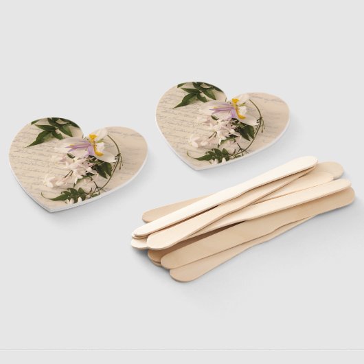 White jasmine met script handwaaier (Niet-gemonteerd)