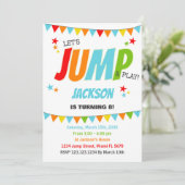 White Jump Verjaardag Uitnodigingen (Staand voorkant)