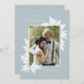 White junior Flat Holiday Card Feestdagenkaart (Voorkant / Achterkant)