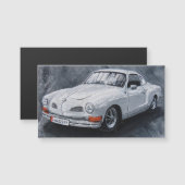 White Karmann Ghia Magnet (Devant / Derrière)