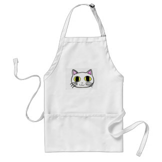 White Kat Apron Standaard Schort