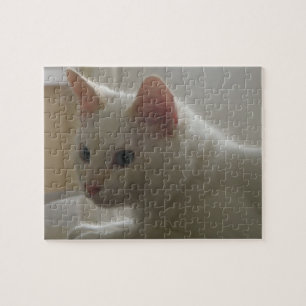 White Kat Puzzle Legpuzzel