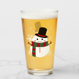 White kerst Snowman Glas