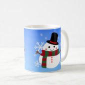 White kerst Snowman Koffiemok (Voorkant rechts)