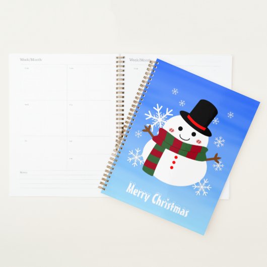 White kerst Snowman Planner (Display)