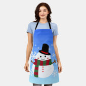 White kerst Snowman Schort (Gedragen)