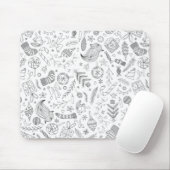 White Kerstdoodles Muismat (Met muis)