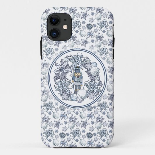 White Kerstmis Nutcracker Wreath Case-Mate iPhone Case (Achterkant)