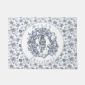 White Kerstmis Nutcracker Wreath Deurmat (Voorkant)