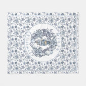 White Kerstmis Nutcracker Wreath Fleece Deken (Voorkant (Horizontaal))