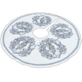 White Kerstmis Nutcracker Wreath Kerstboom Rok (Gekanteld)