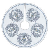 White Kerstmis Nutcracker Wreath Kerstboom Rok (Voorkant)