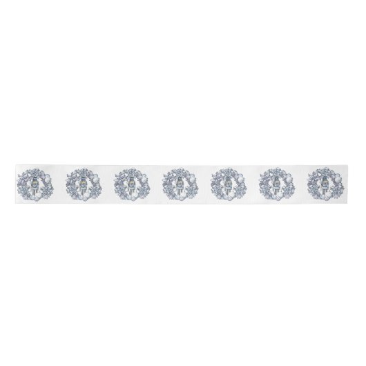 White Kerstmis Nutcracker Wreath Lint (Voorkant)