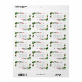 White Kerstmis Simple Holiday-adres Etiket (Full Sheet)