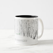 White Kerstmis Tweekleurige Koffiemok (Voorkant rechts)