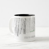 White Kerstmis Tweekleurige Koffiemok (Voorkant links)