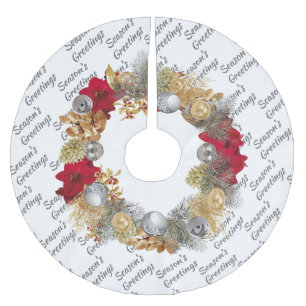 WHITE Kerstmis Wreath Kerstboom Rok