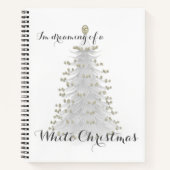 White KerstTree Personal Journal Diary Notitieboek (Voorkant)