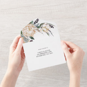 White King Protea All in One Wedding Invitation All In One Uitnodiging