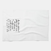 White Kitchen Towel Witch Pagan Incantation Symbol Theedoek (Horizontaal)