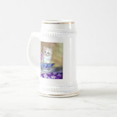  White Kitten Illustratie Bierpul (Voorkant links)