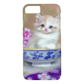White Kitten Illustratie Case-Mate iPhone Case (Achterkant)