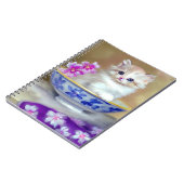 White Kitten Illustratie Notitieboek (Linkerzijde)