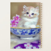 White Kitten Illustratie Planner (Achterkant)