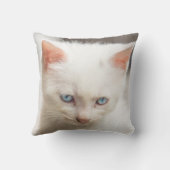 White Kitten Kussen (Achterkant)