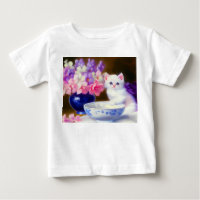 White Kitten met Paars lintje