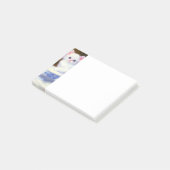 White Kitten met Paars lintje Post-it® Notes (Schuin)