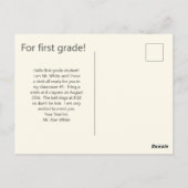 White Kitten Welkom terug naar de Briefkaarten op  (Achterkant)