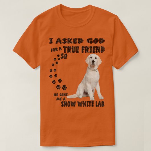 White Lab Gezegde mam Papa Print, sneeuwlabrador R T-shirt (Design voorkant)