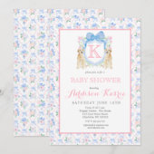 White Lab Hond Baby shower Uitnodiging (Voorkant / Achterkant)