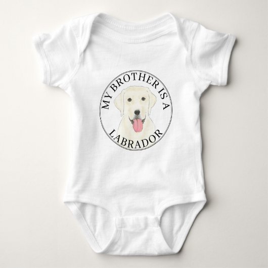 White Labrador Dog Romper (Voorkant)