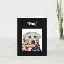 White Labrador Retriever Dog Blank Note Kaart