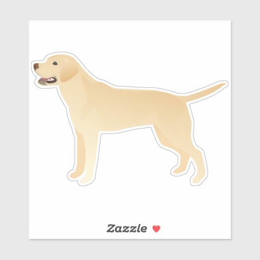 White Labrador Retriever Hondenras Silhouette Sticker (Vel)
