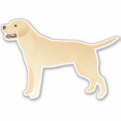 White Labrador Retriever Hondenras Silhouette Sticker (Voorkant)