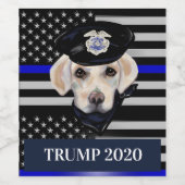 White Labrador Retriever Wijn Etiket (Enkel label)