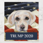 White Labrador Retriever Wijn Etiket (Enkel label)