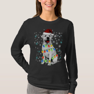 White Labrador Retrievers Santa Kerstboom Lig T-shirt